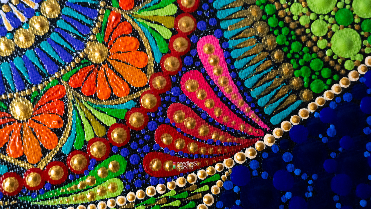 preview of Madhubhani Dot Mandala Fusion artwork