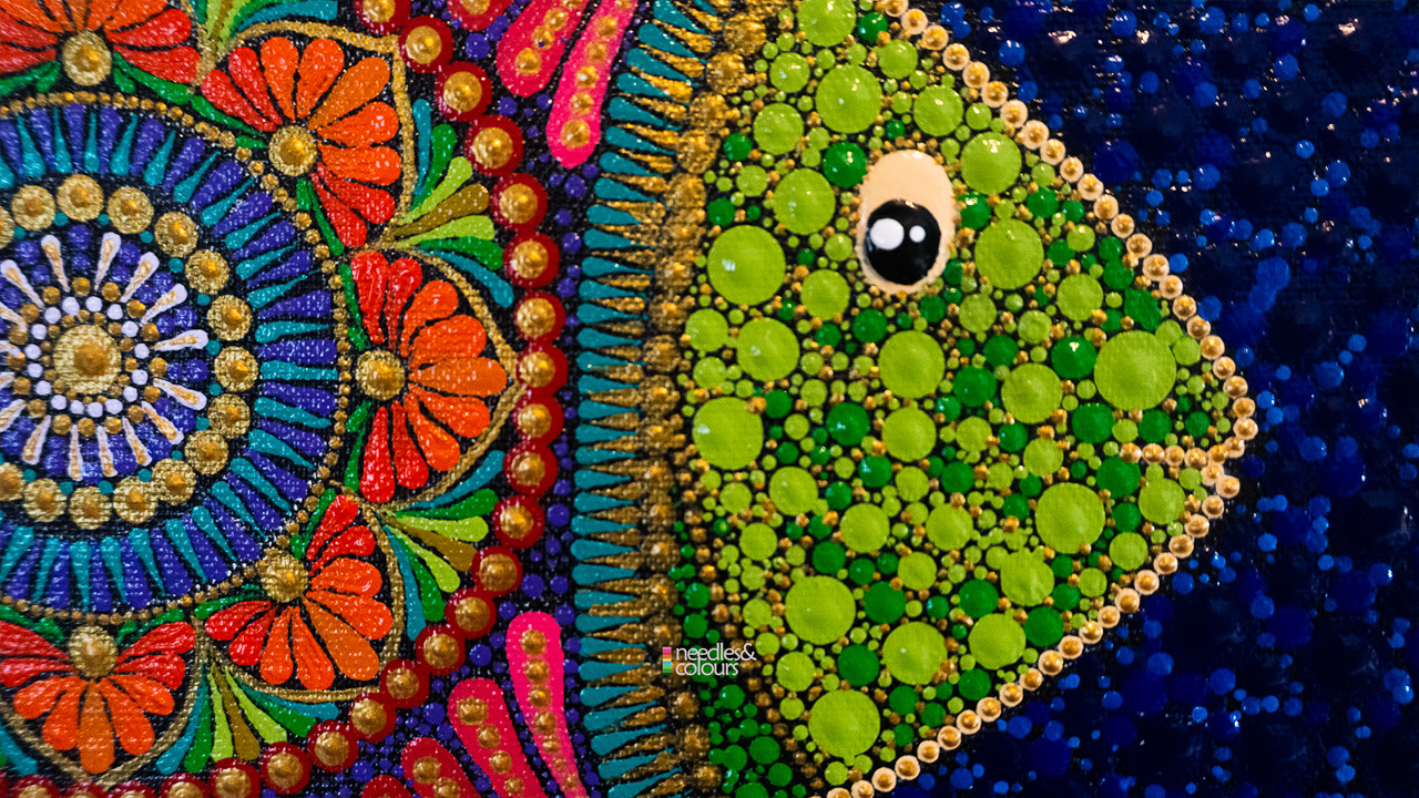 preview of Madhubhani Dot Mandala Fusion artwork