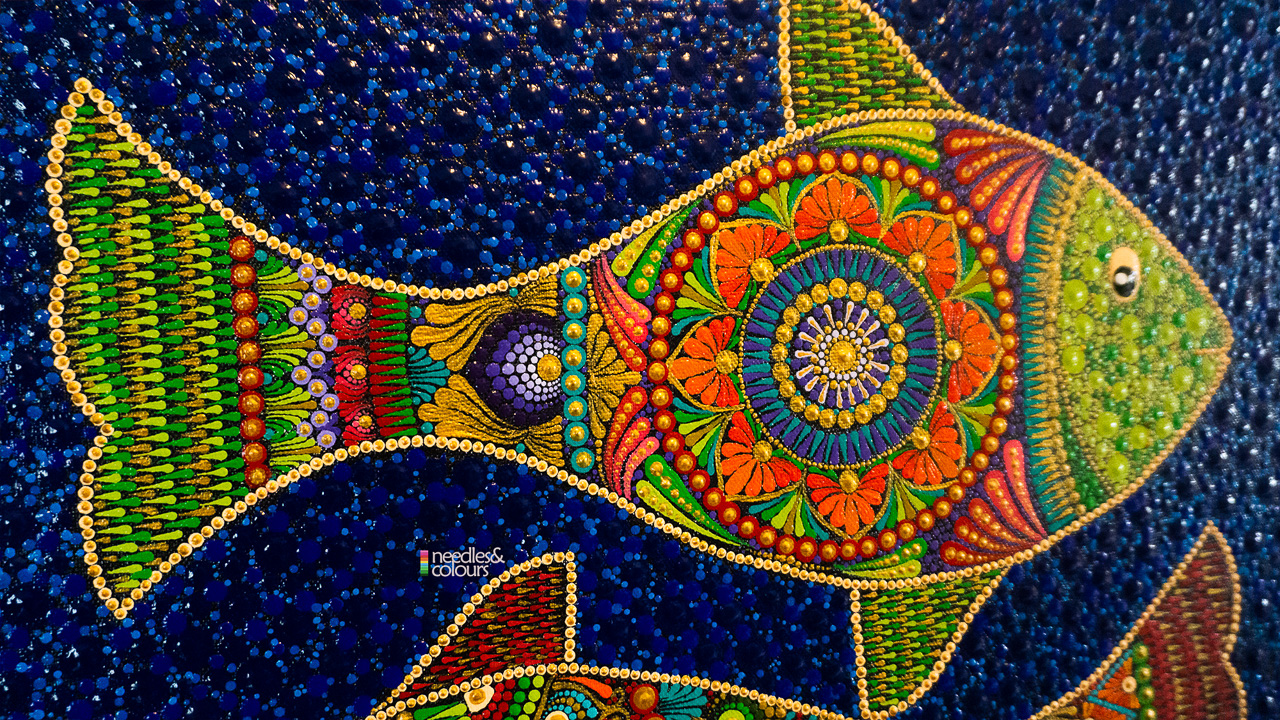 preview of Madhubhani Dot Mandala Fusion artwork