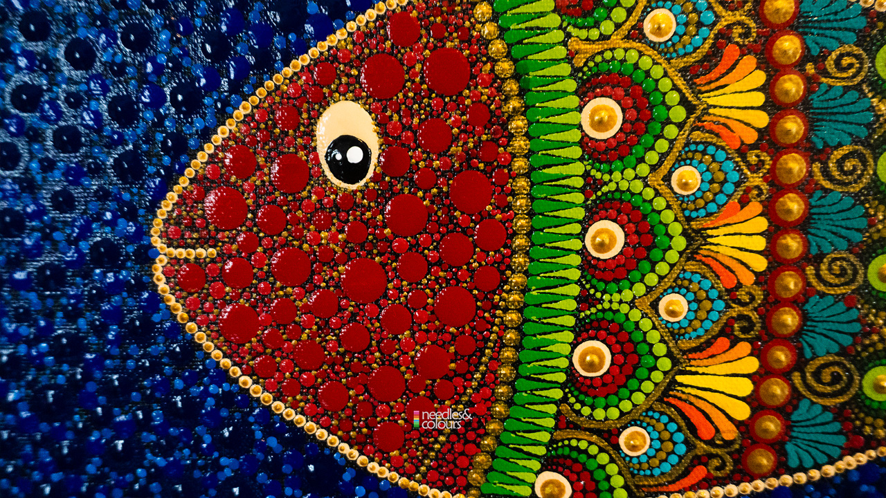 preview of Madhubhani Dot Mandala Fusion artwork